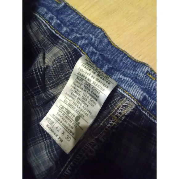Carhartt Relaxed Fit Work Jeans Medium Blue 42x28 - Picture 5 of 7